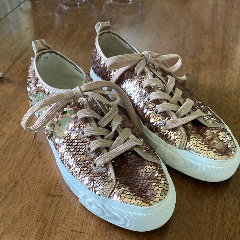 EPICSTEP GOLD SEQUIN LOW CUT SNEAKERS